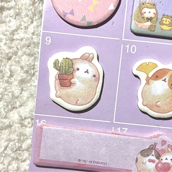 🏷️ Molang kawaii bunny sticky note set of 6 - Picture 5 of 7